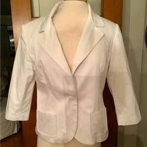 Harve Benard Womans lined white blazer, size large